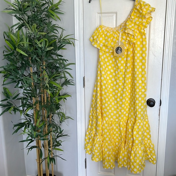 Lisa Marie Fernandez yellow polka dot dress NWT - Picture 1 of 15